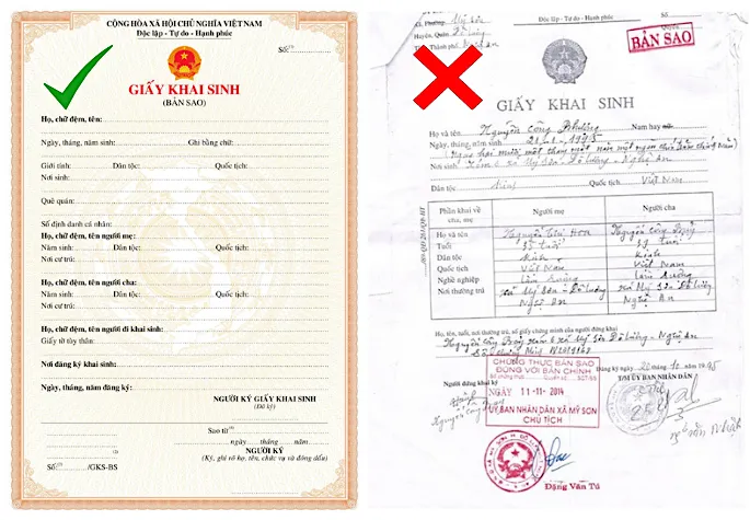 Giấy Trích Lục Khai Sinh